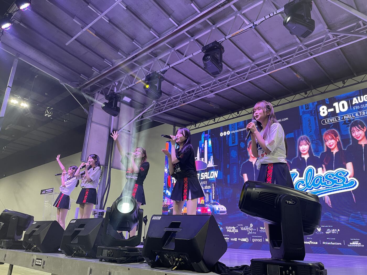A-class posing on stage