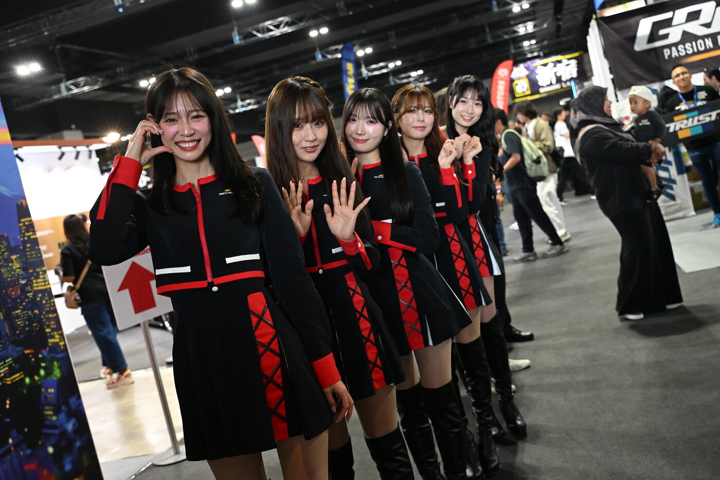 A-class in uniform on the show floor